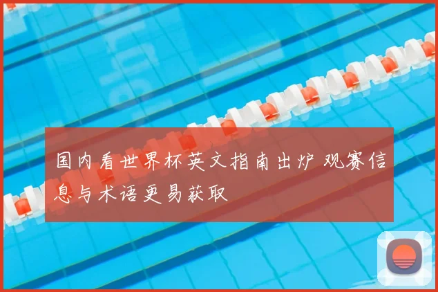 国内看世界杯英文指南出炉 观赛信息与术语更易获取